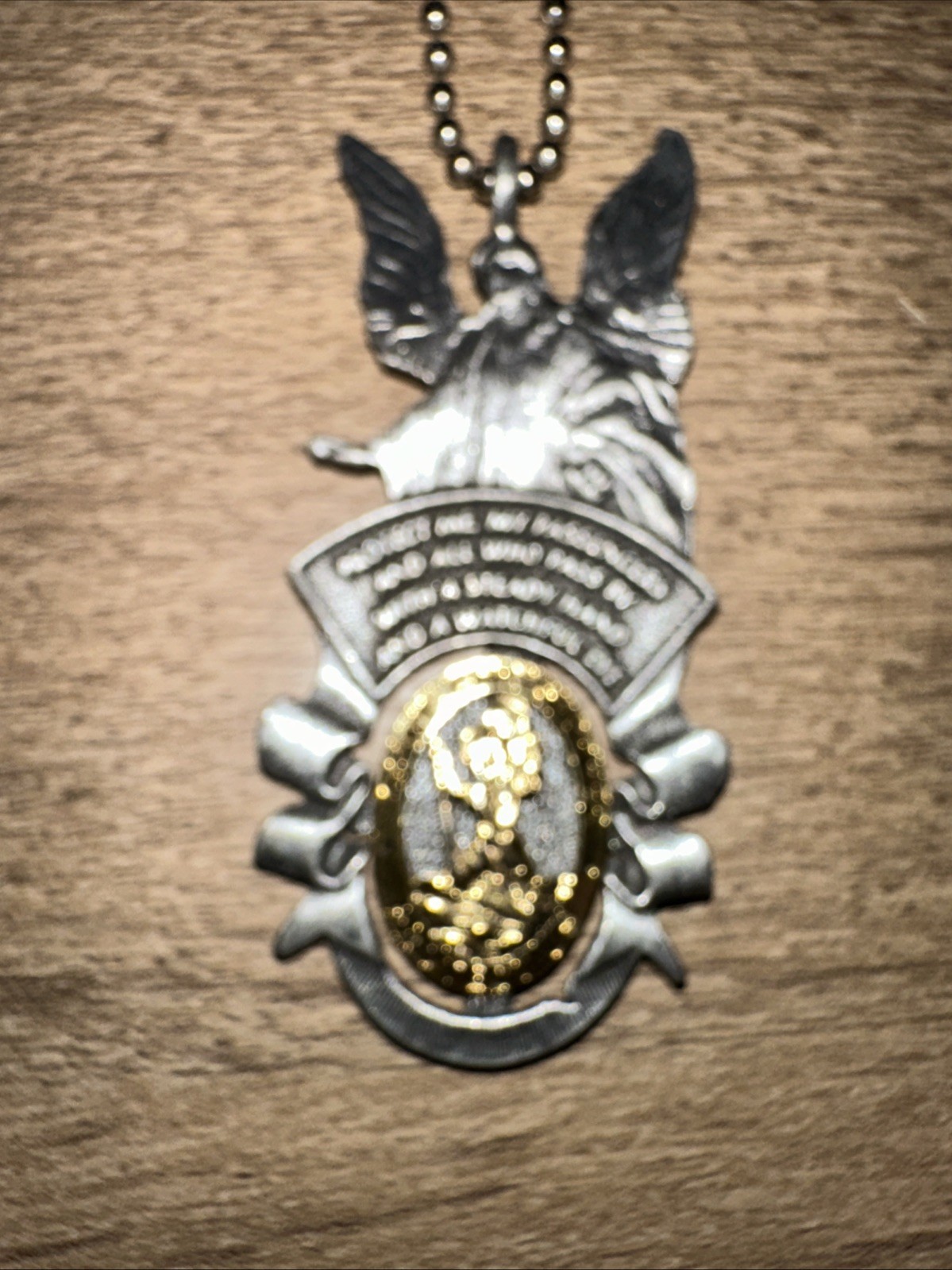 St Christopher Guardian Angel Auto Visor Clip Medal Car Medalla San Cristobal