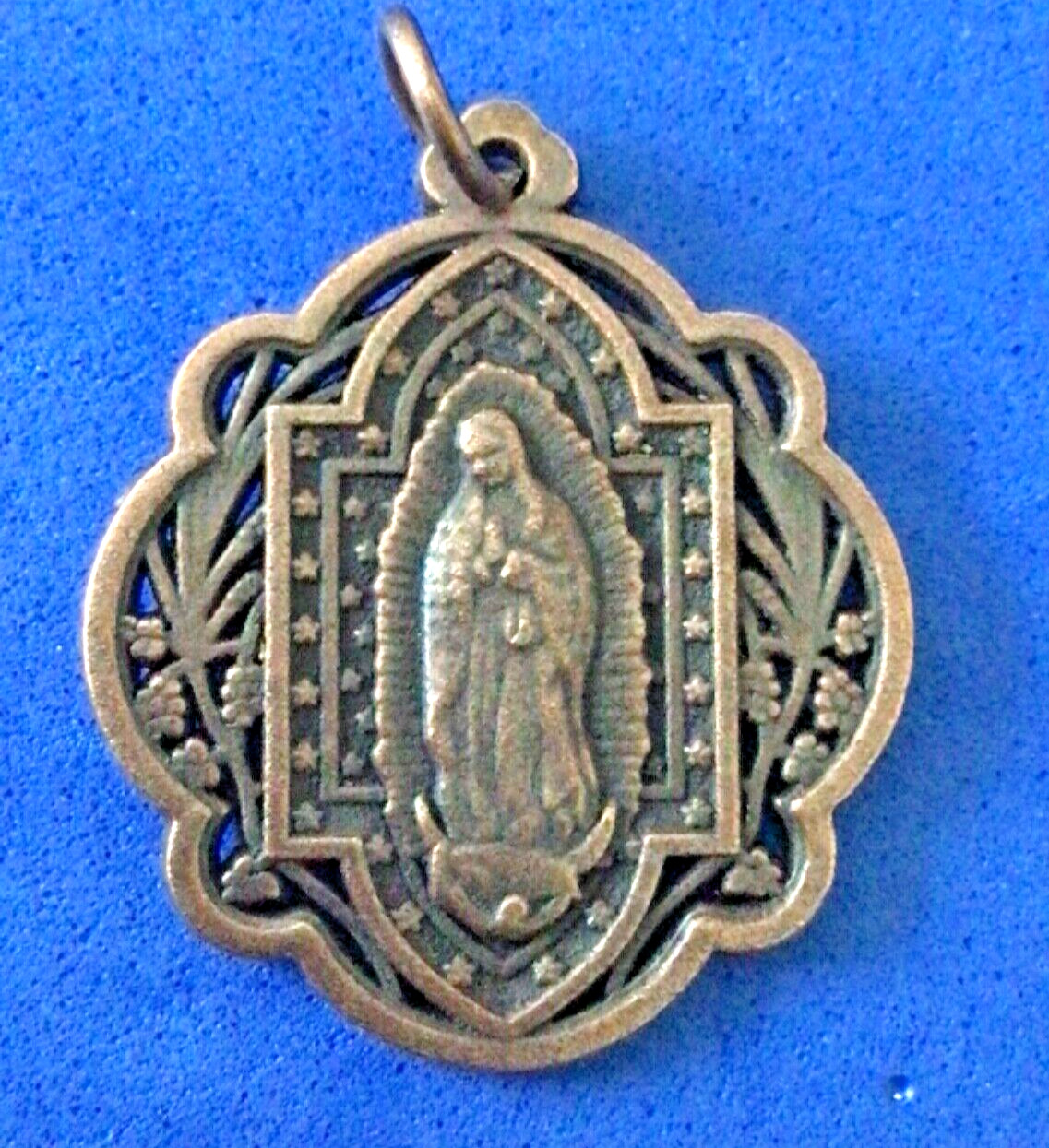 Our Lady of Guadalupe St. Jude MEDAL Brass Tone Devotion 1-3/8”
