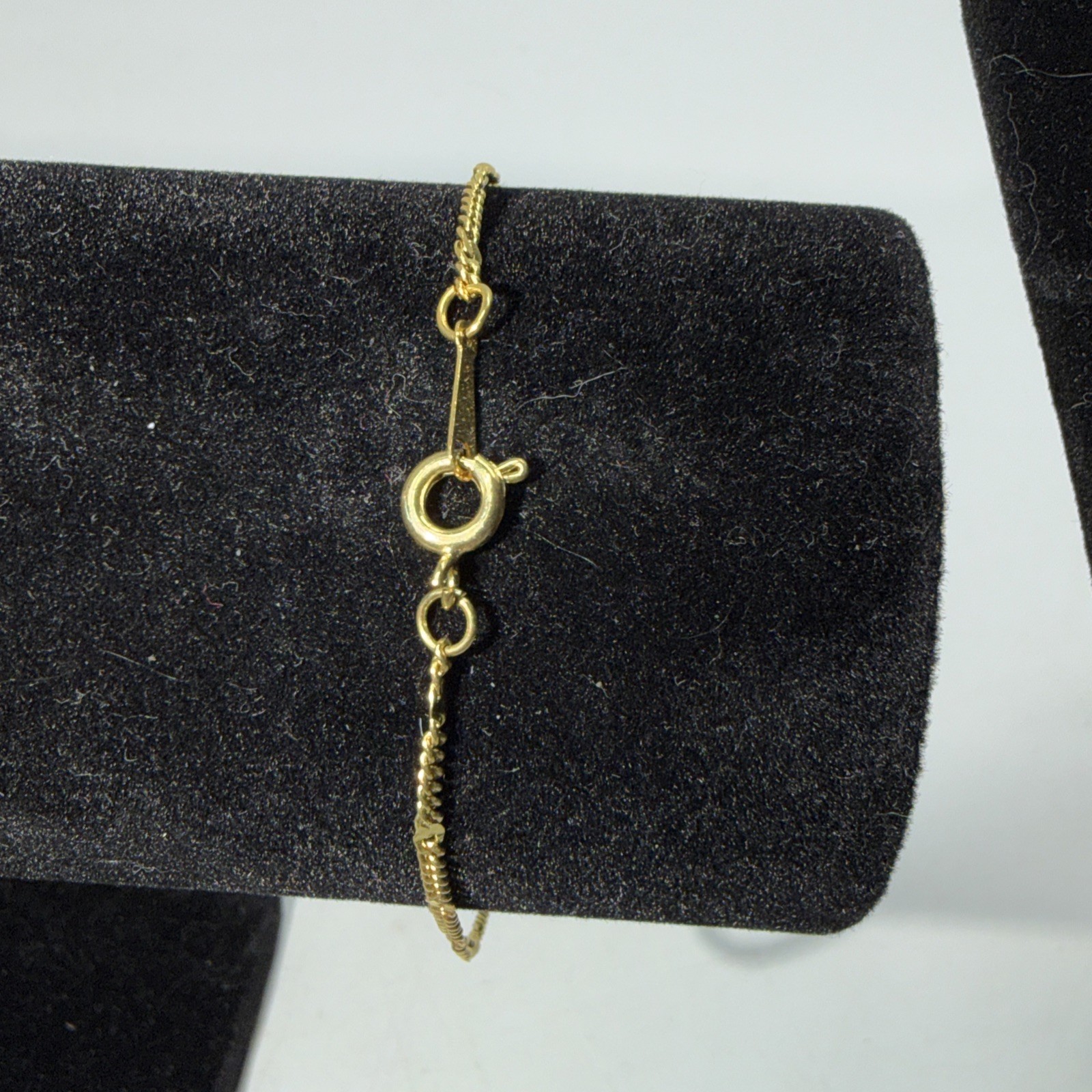18K Gold Plated Rope Chain Necklace 2mm Wide 18” Long & Curb Chain Bracelet 7” L