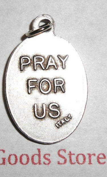 Saint St. Luke – Pray for Us – Italian Silver tone Oxidized 1 inch Medal