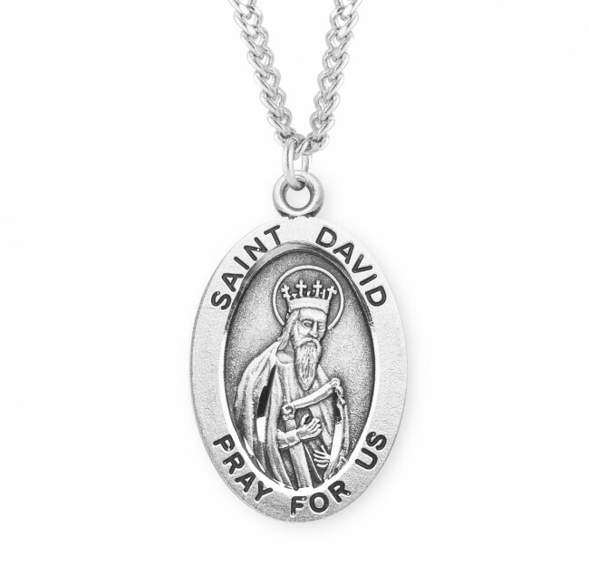 St. David Sterling Silver 24 Inch Necklace