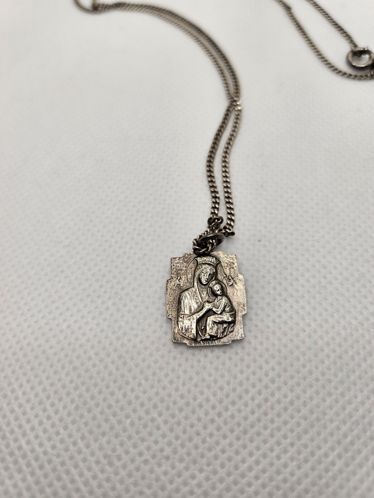 Vintage Silver Saint Gerard Medal Catholic STERLING HMH Petite Medal Small Size