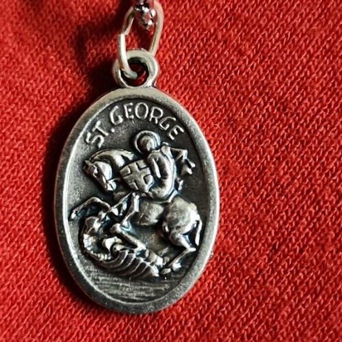 CHRISTIAN CATHOLIC Medal &24 inches chain made in Italy