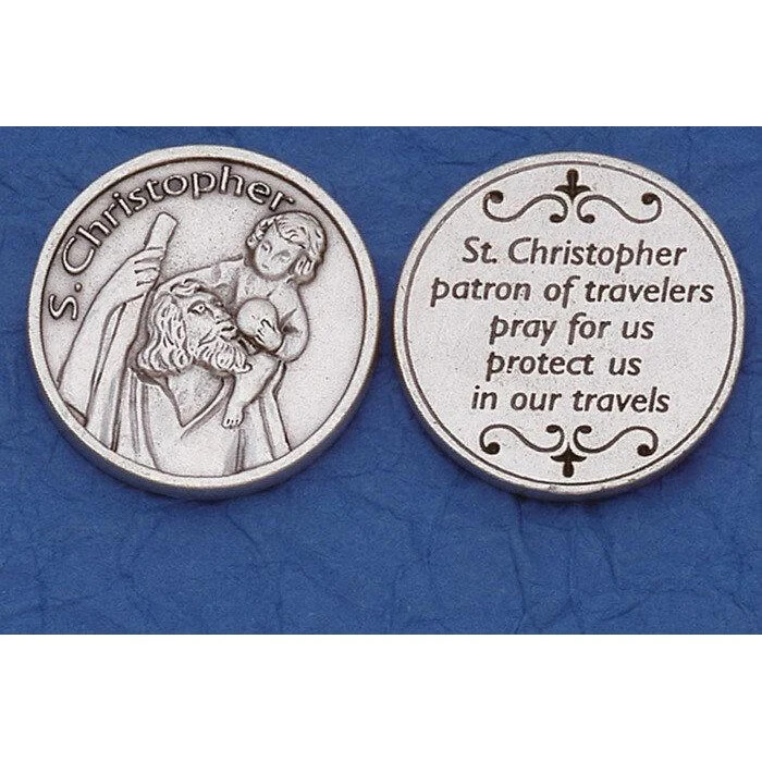 Saint St. Christopher – Prayer – Pocket Coin