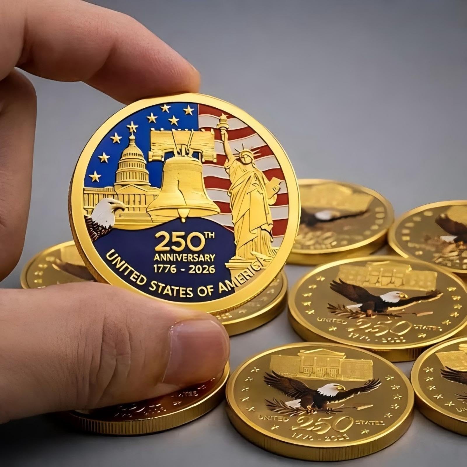America Commemorative 250 Merchandise 250th Anniversary Coin, USA 250th Anniv…