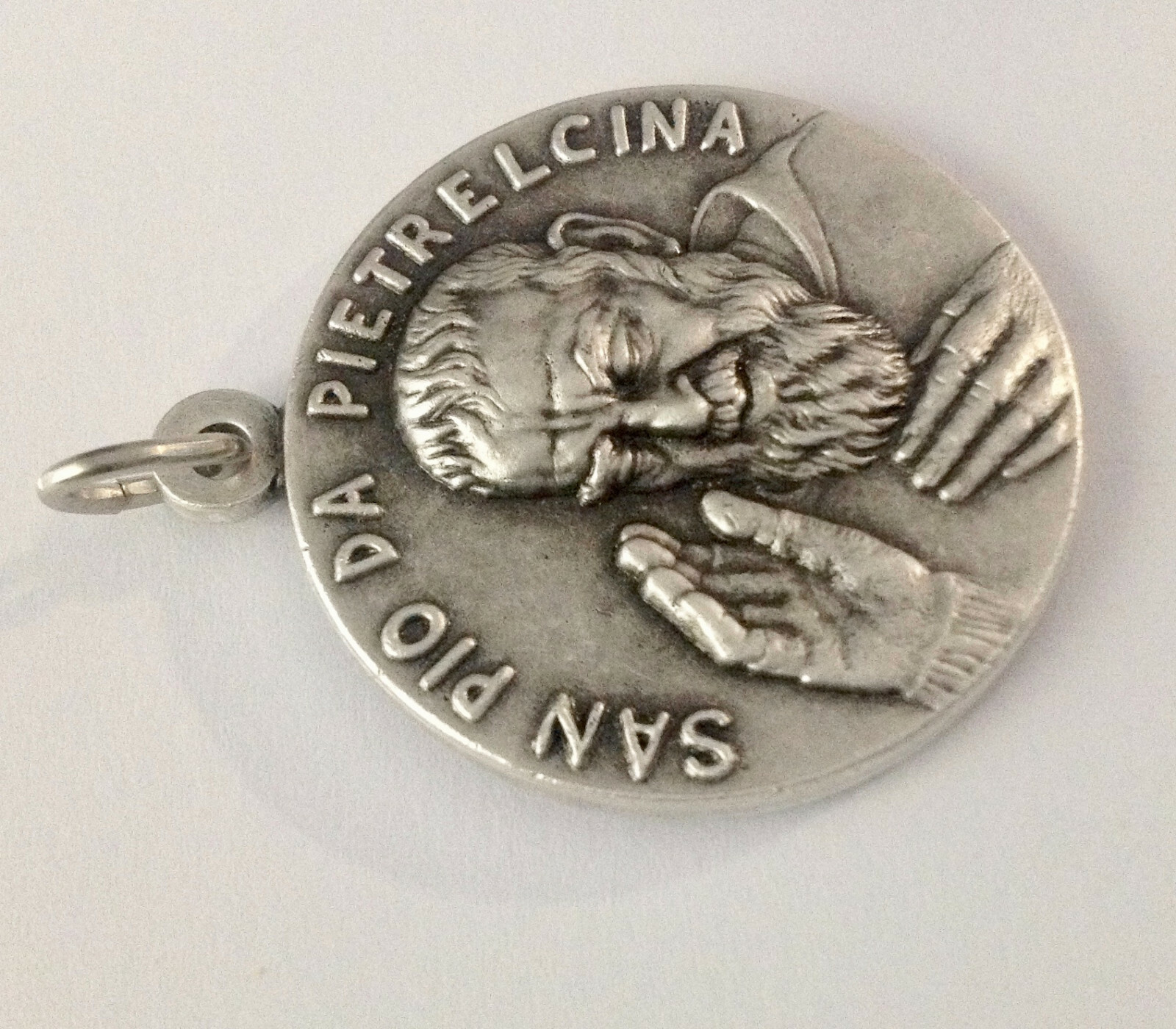 SAINT PIO FROM PIETRALCINA (FATHER PIO) Medal – BIG SIZE – 32 mm – Made in Italy