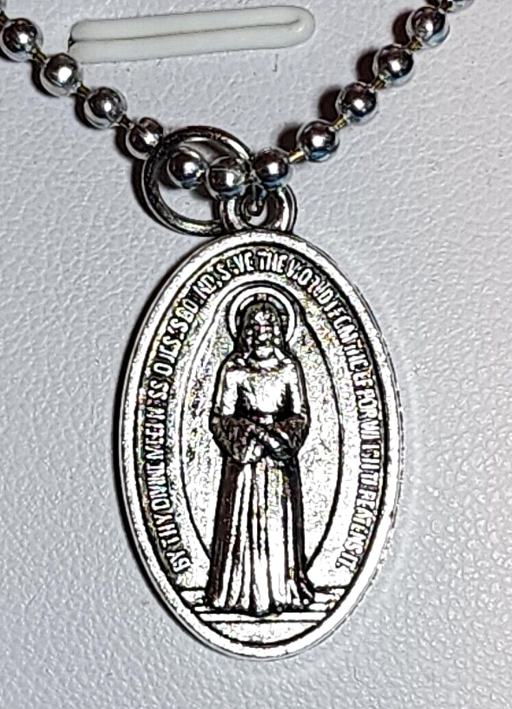 Our Lady of Tears Medal 1″ on 28″ Ball Chain
