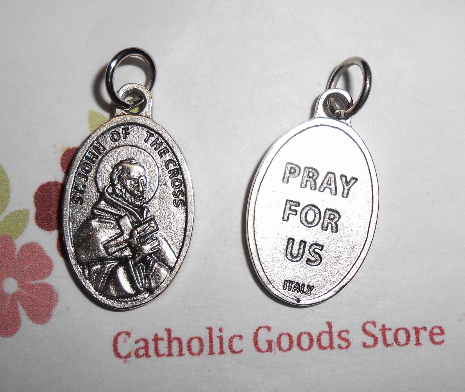 Saint St. John of the Cross – Ox Die Cast Italian Silver Tone 1 inch Medal