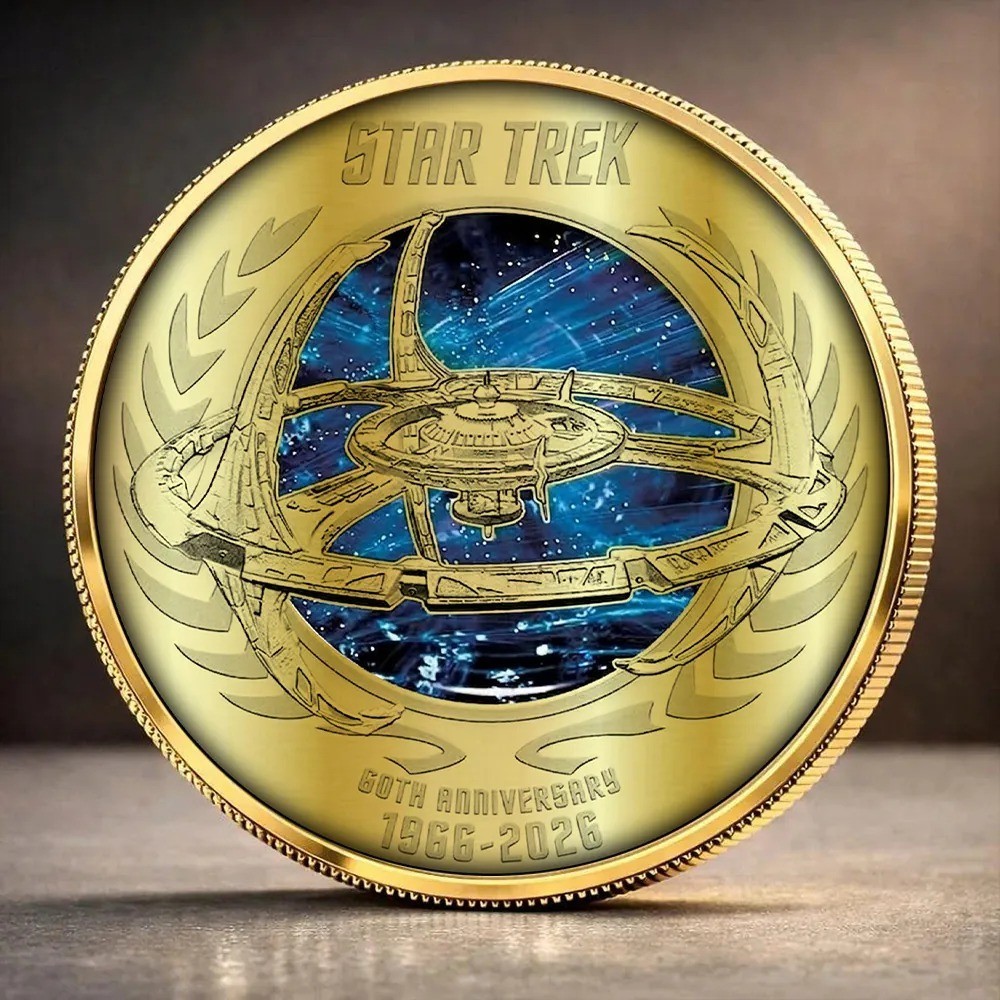 Star Trek 60th Anniversary Commemorative Coin Space Station 1966-2026 3D