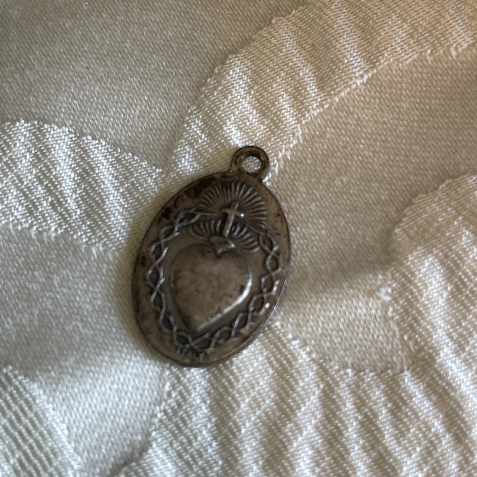 Lot of 5 Sterling Silver 925 Vintage Pendant Charms Religious Medals Mary