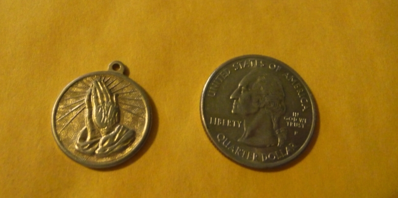 Vintage Catholic Religious antique Holy Medal -unidentified medal #142