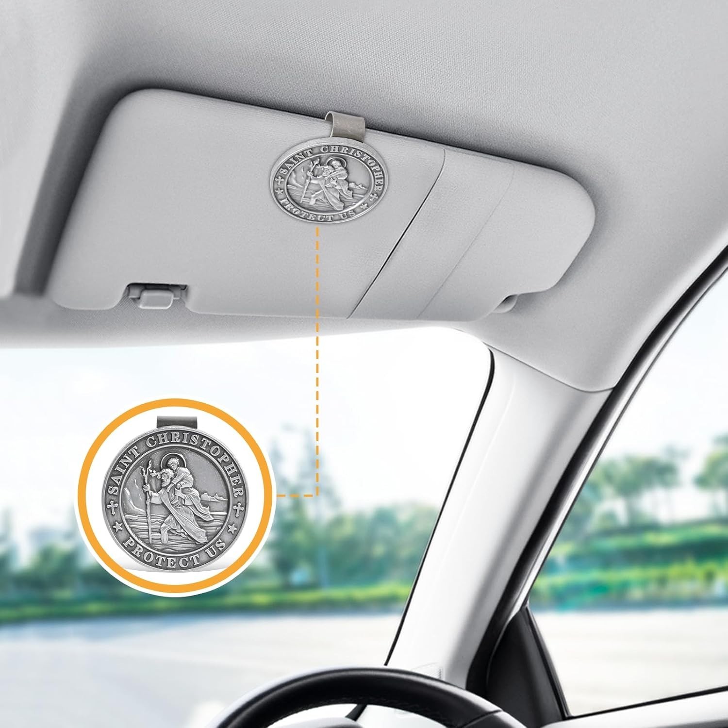 Saint Christopher Medal for Car – Perfect Gift for New Drivers and Loved Ones