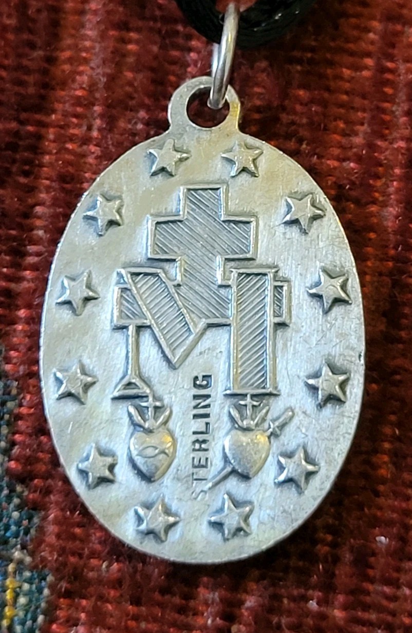 The Miraculous Medal Vintage & New Sterling Medal France Catholic