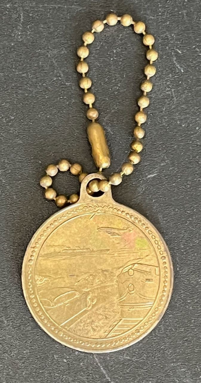 Vintage St. Christopher Medal w/ 1950s St. Joseph’s Mission Letter & Envelope