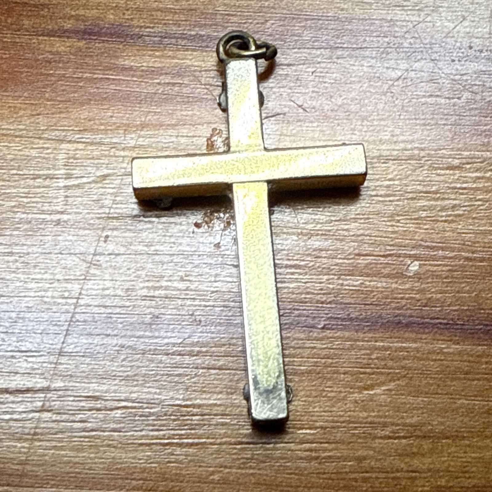 12K Gold Filled Cross Catholic Religious Pendant Medal Floral Look 1/20 GF