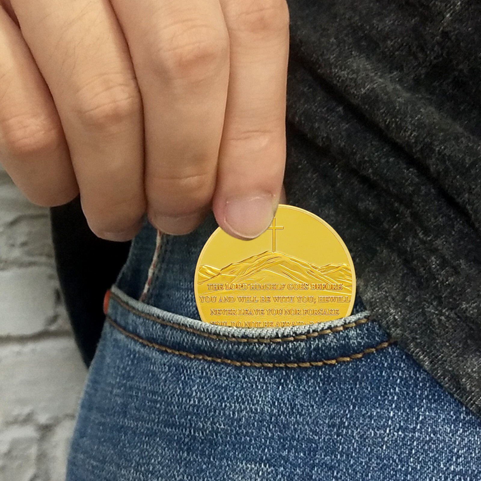 Footprints in the Sand Coins 5Pack – Christian Bible Verse Challenge Coin Medals
