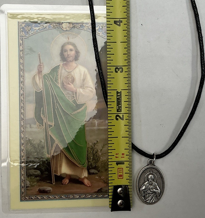 Medal Saint Jude And Holy Card, Healing, Protection, Prayer, Exorcism In English