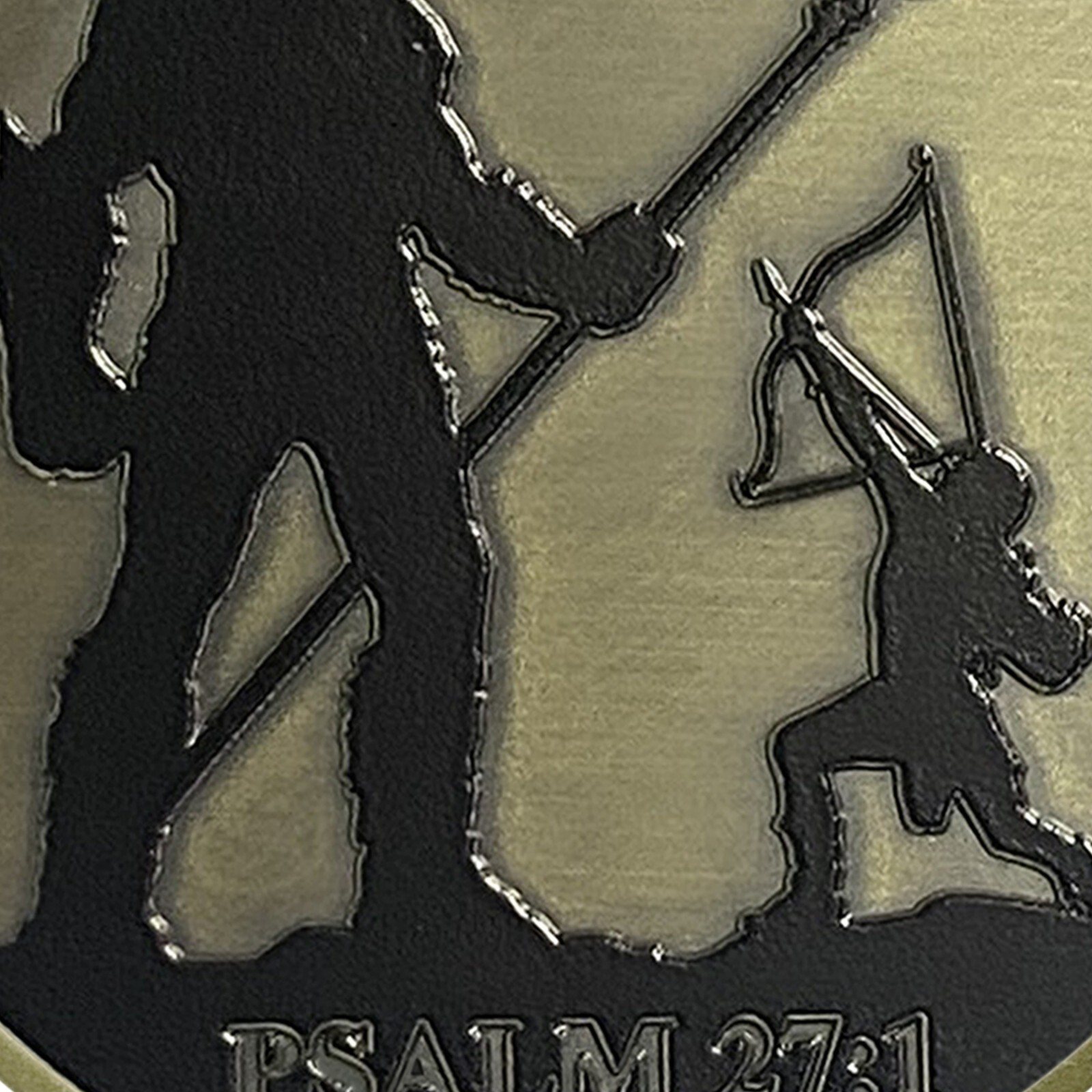 5pcs Warrior Challenge Coin Christian The Lord is My Light Psalm 27:1 Verse Gift