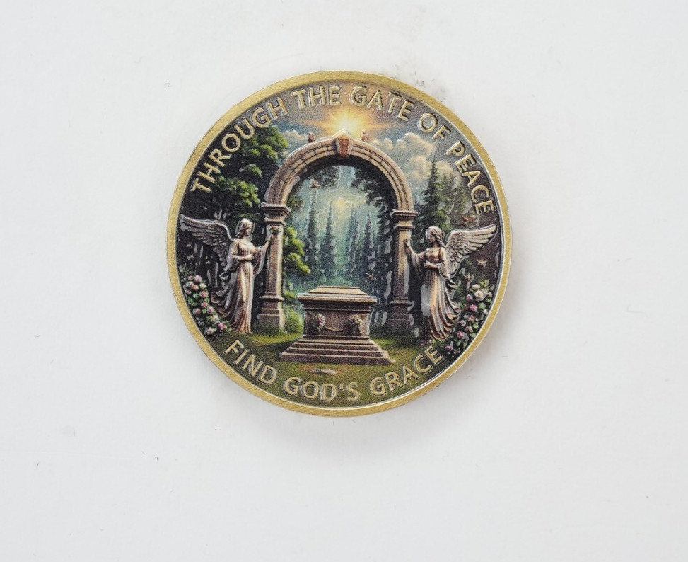5Pc Christian Challenge Coin Find God’s Grace Matthew 7:7 Bible Verse Faith Coin