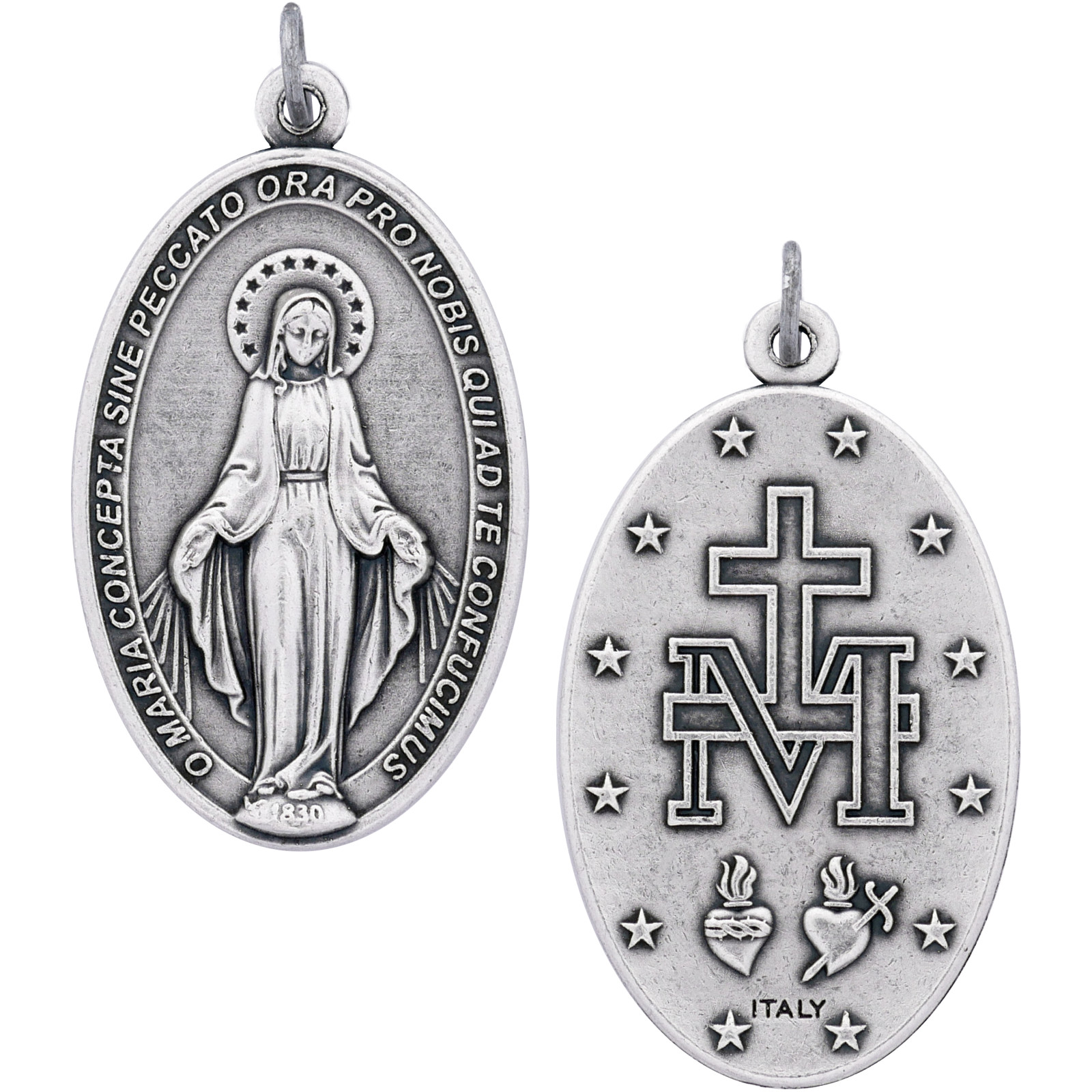 25 Pack LARGE Latin Miraculous Medal 1.75″ — Traditional Catholic Gift — Italy