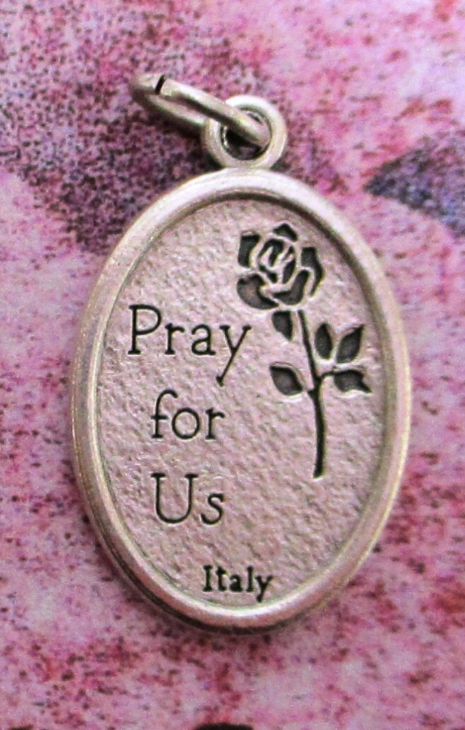 Saint St. Jude – Pray for Us on back – Italian Die Cast Silver Tone 1″ Medal