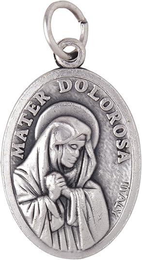 Needzo Ecce Homo & Mater Dolorosa Medals 0.75″, 5-Pack for Rosary/Crafts