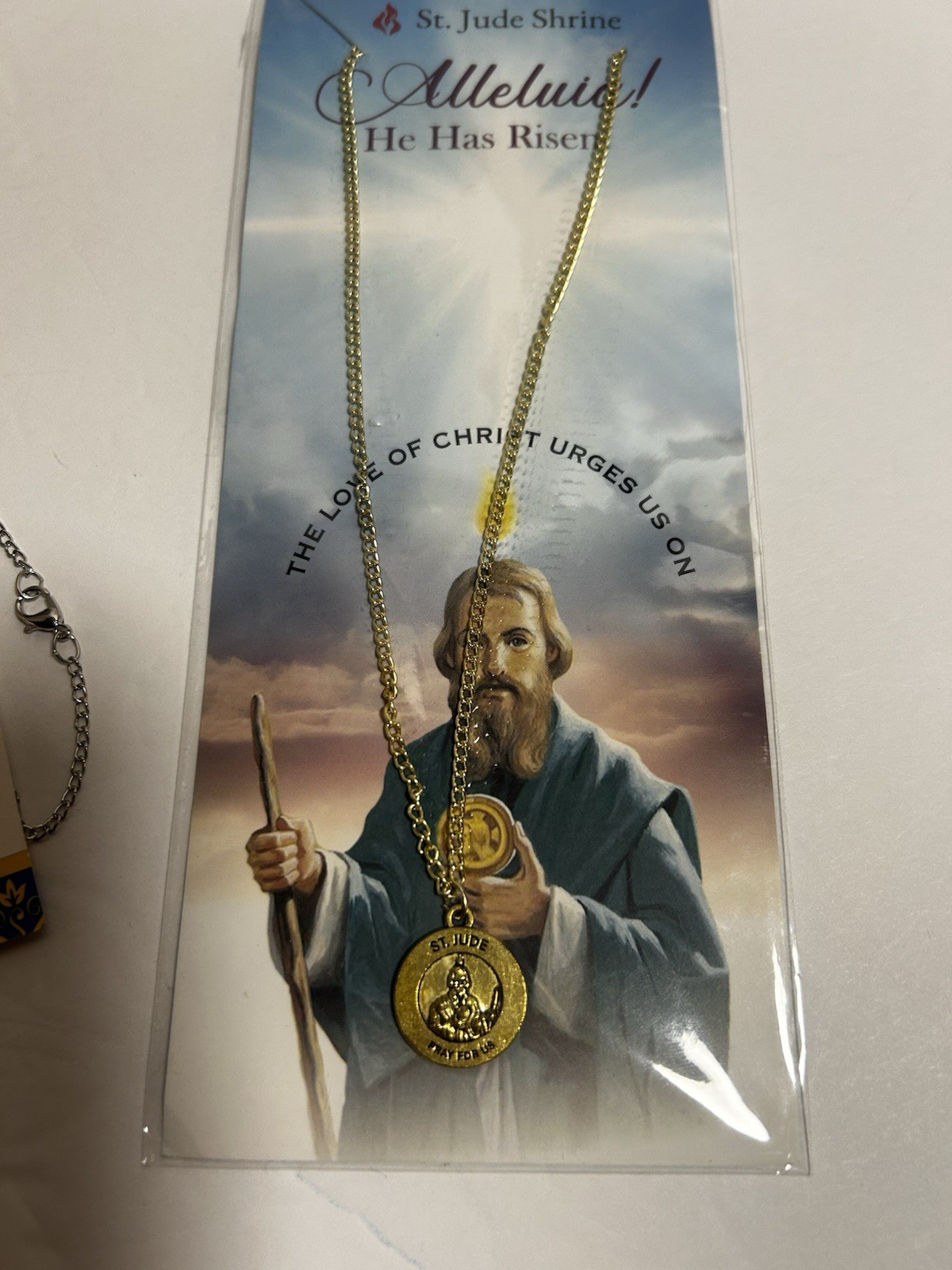 Catholic Metals Lot Of 6 – Pray For Us St. Jude & St.Anthony Necklace Charms Etc