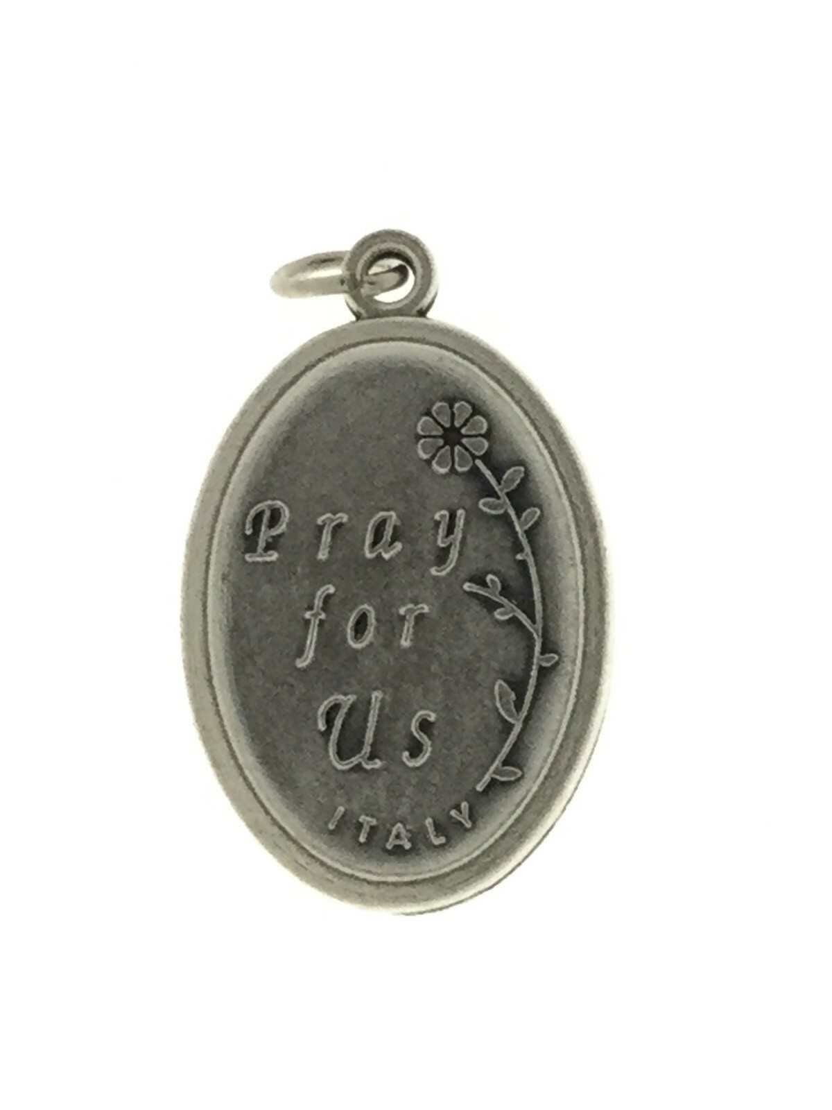 6 Virgen Caridad del Cobre 7/8″ x 5/8″ Silver Oxidized Medals FREE Prayer card