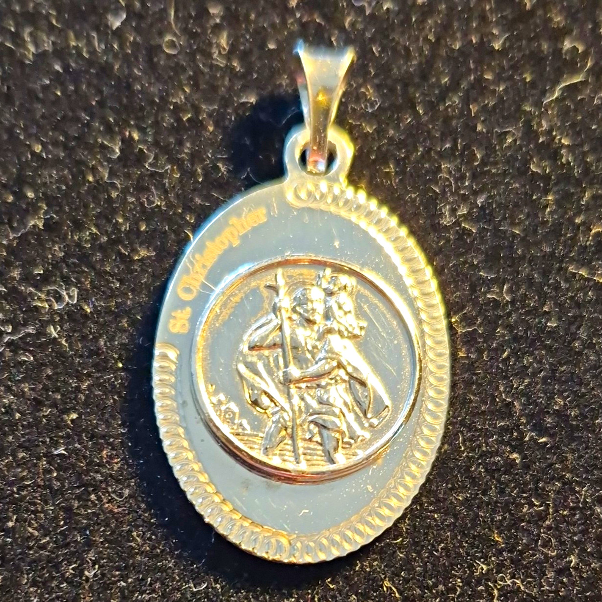 St. Christopher Oval Christian .925 ss Pendant- Religious Charm – Christianity