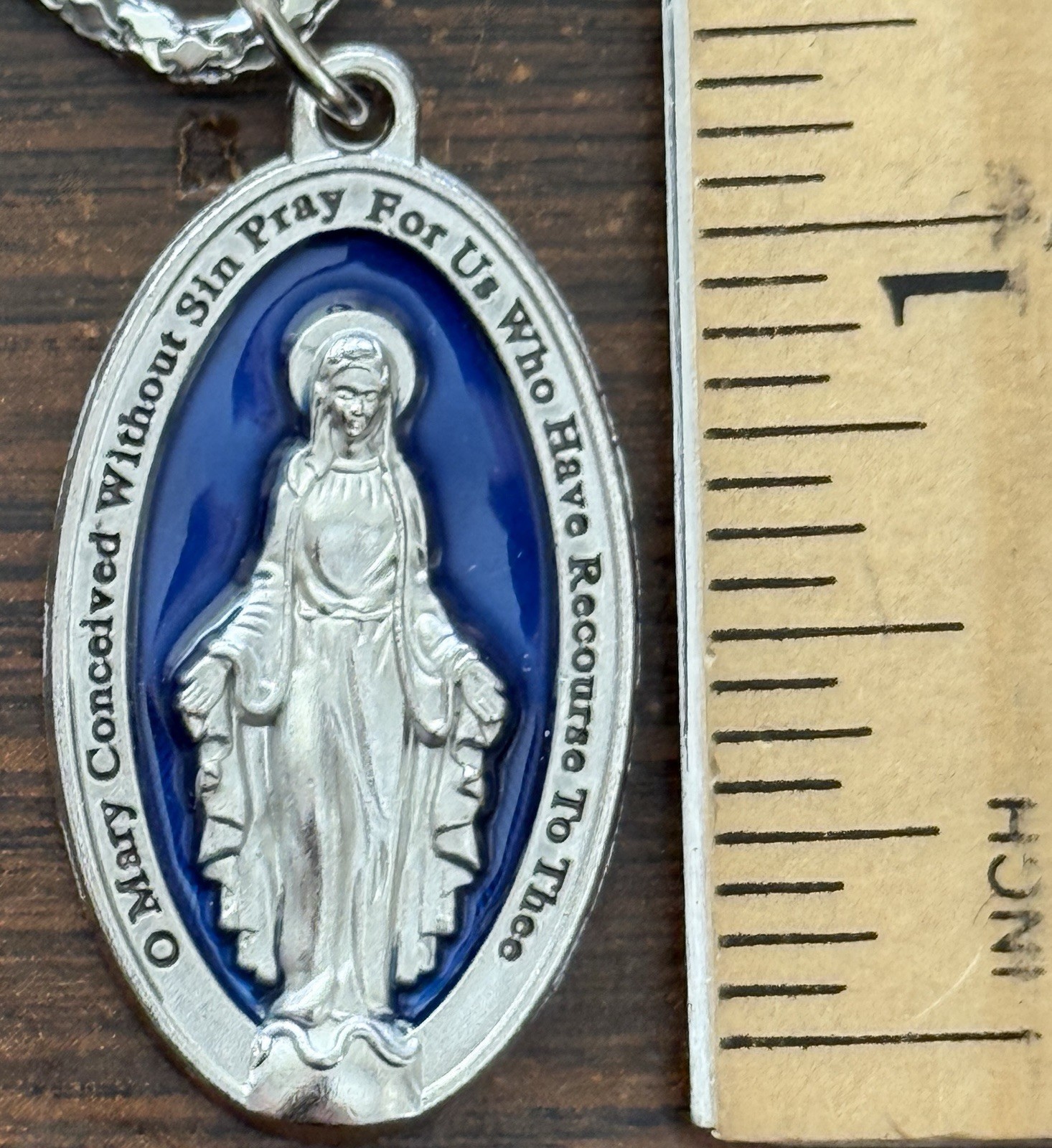 Miraculous Medal w/ Chain – Traditional Catholic Immaculate Mary Medal