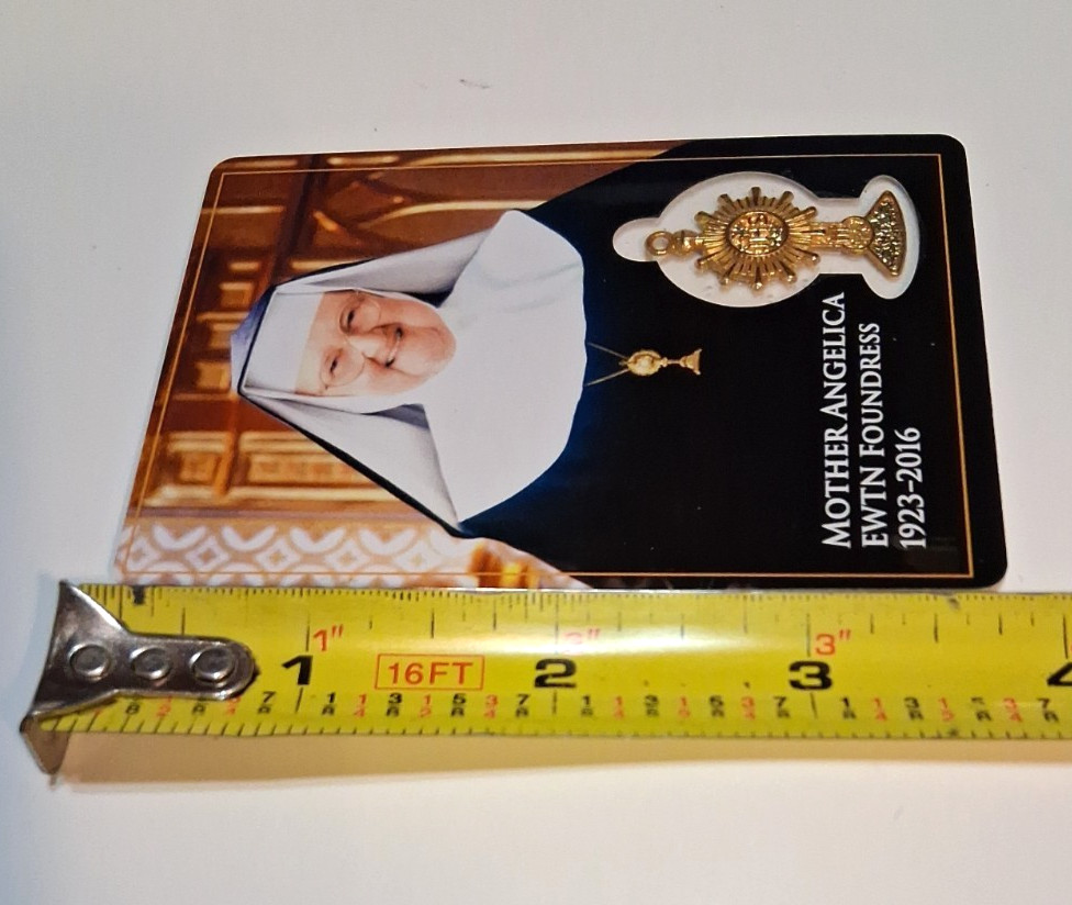 Mother Angelica Pendant and Holy Card Gift Set Catholic Ewtn Religious Jewelry