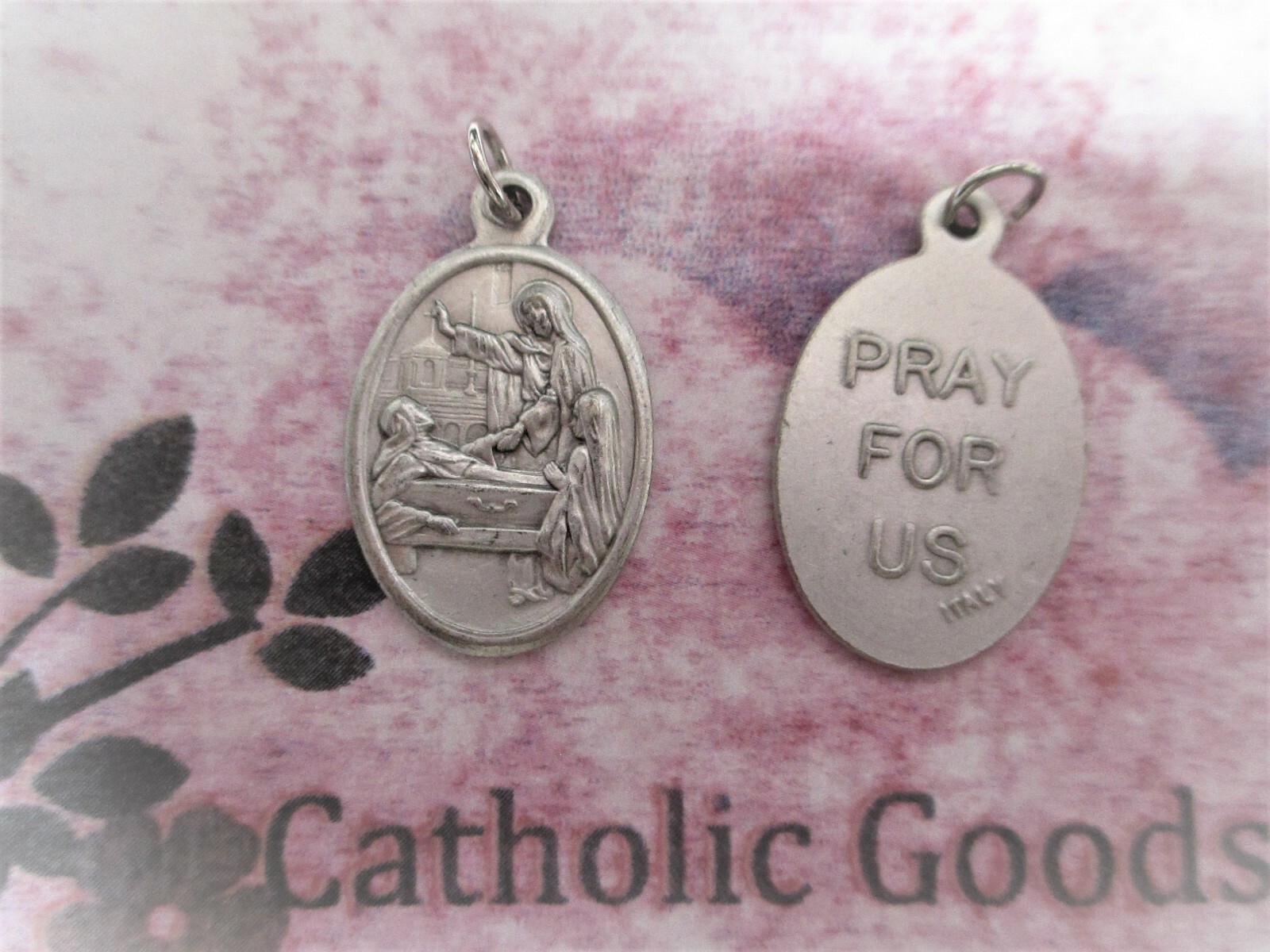 Saint Colette of Corbie – Italian Silver-Tone OX 1 inch Medal
