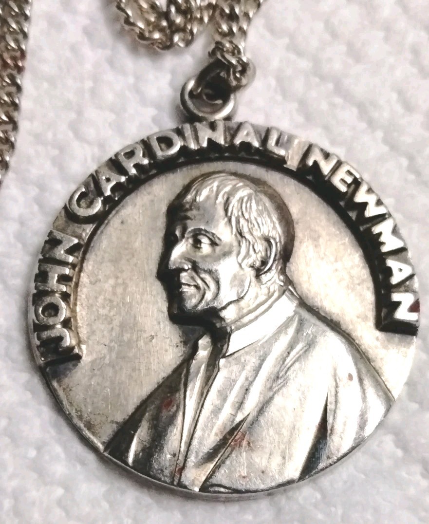 1950’s Catholic Convent John Cardinal Newman Sterling Silver Medallion Medal
