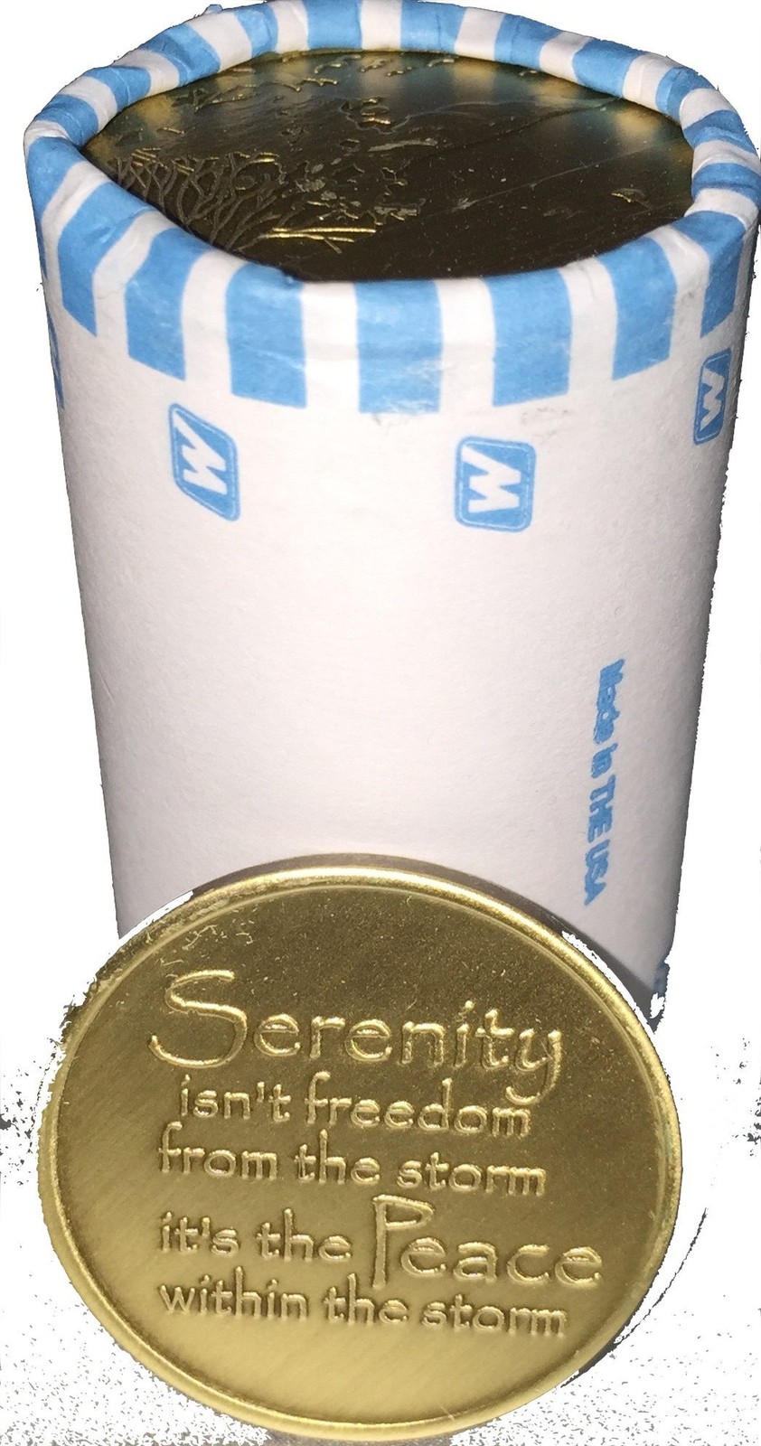 Bulk Lot of 25 Serenity Lake Peace Within The Storm Bronze Medallions Chip Wh…