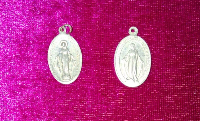 2 Vintage Miraculous Medals 1940s & 1950s Italy