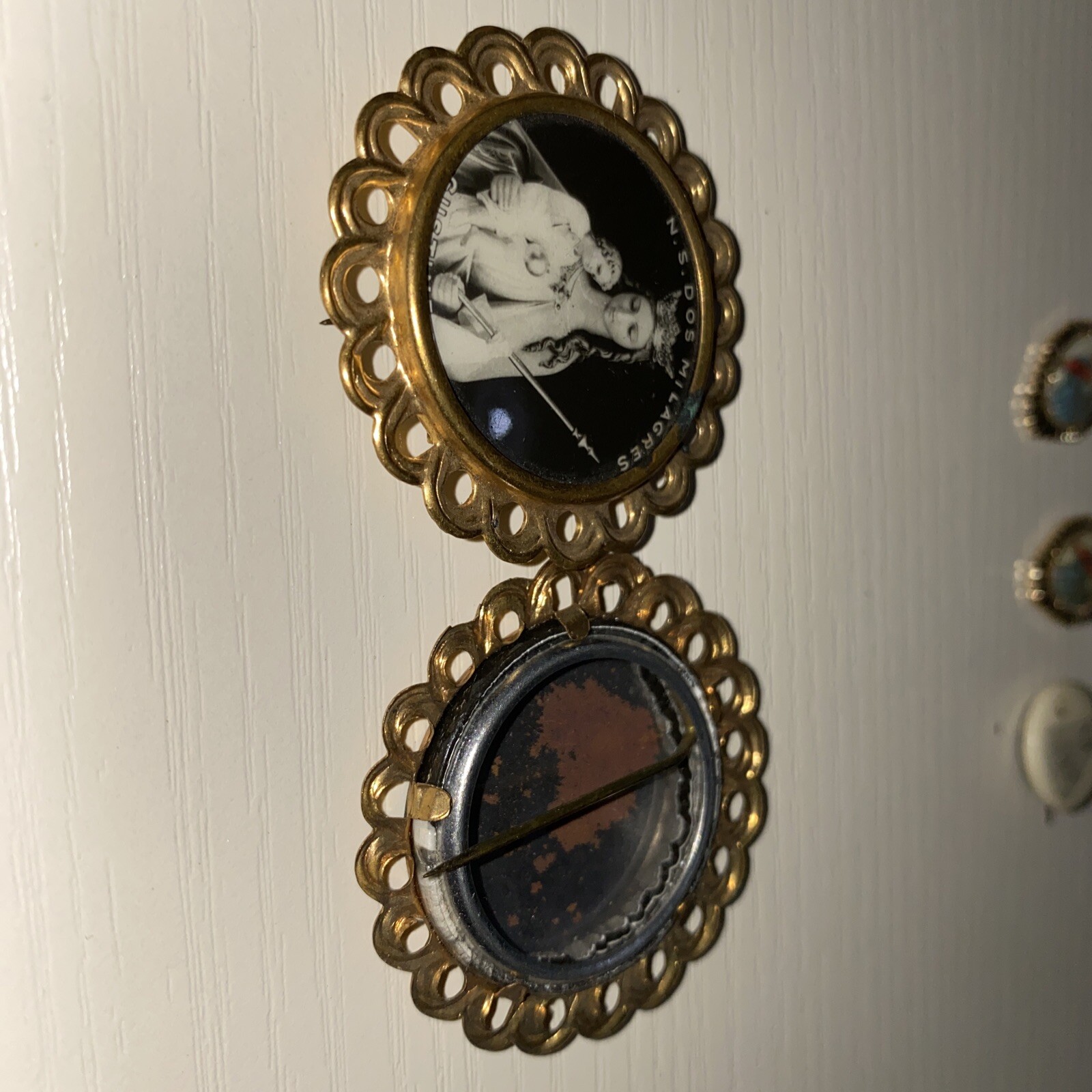 Vintage Religious Catholic Christian Pins Charm Pasquale Germany Unknown