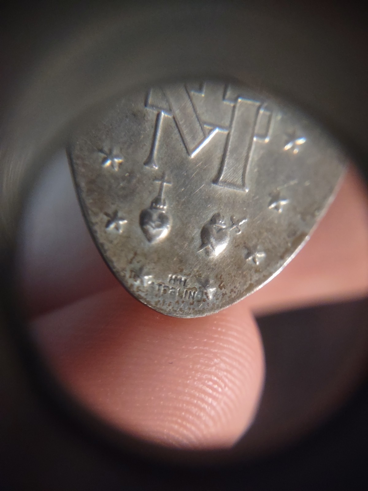6.3 Grams Vintage Saint Mary & Jesus HMH Medal Sterling Silver 925 Charm