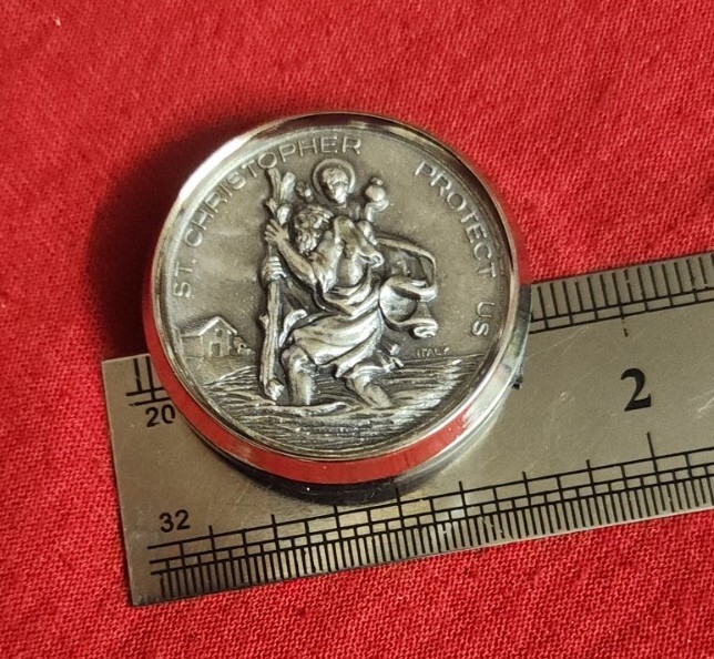 St Christopher Magnetic Medal From ITALY