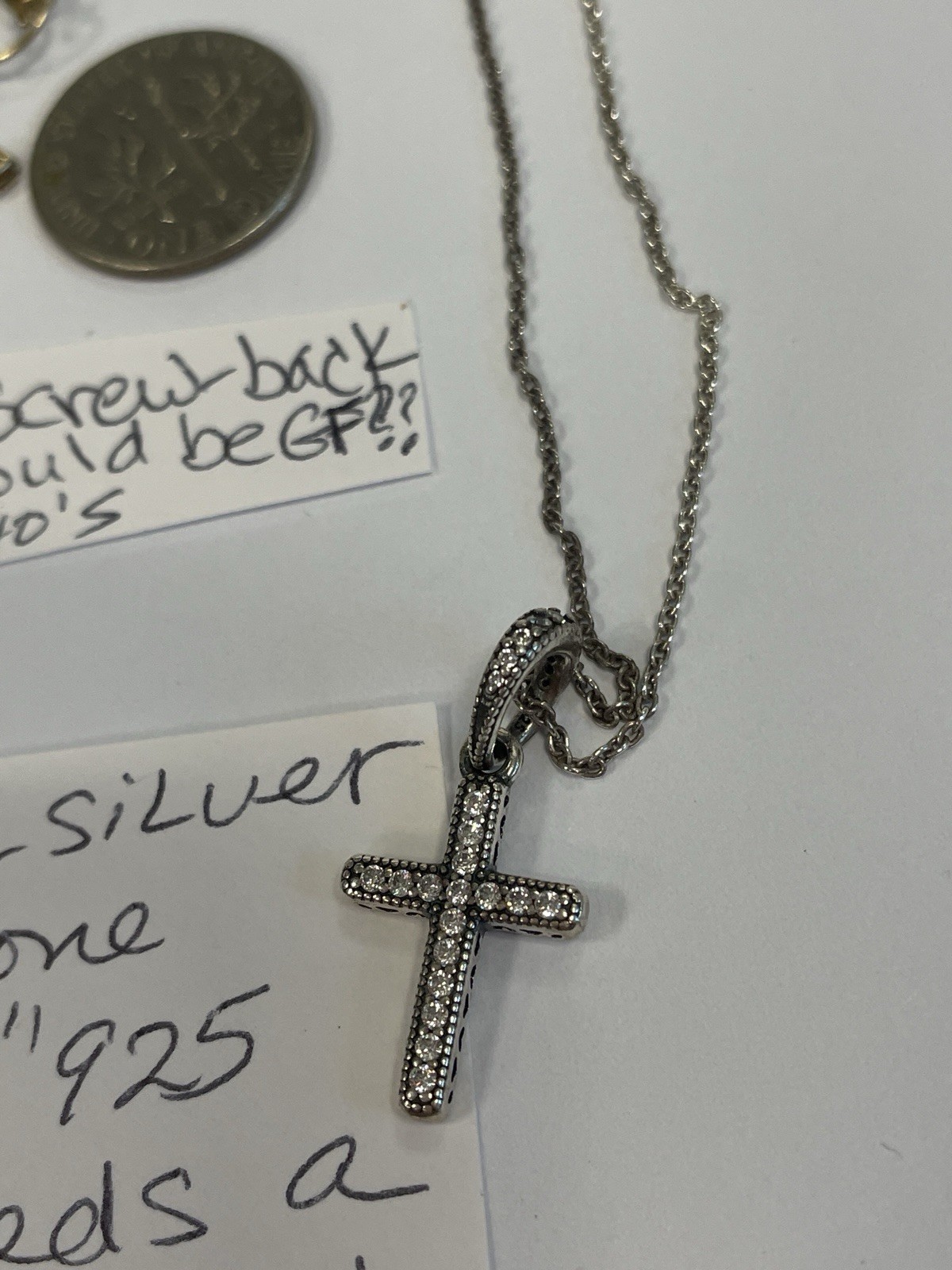 STERLING SILVER RELIGIOUS ITEMS VINTAGE CHAPEL, CREED, ALE(PANDORA?),DIFF.SAINTS