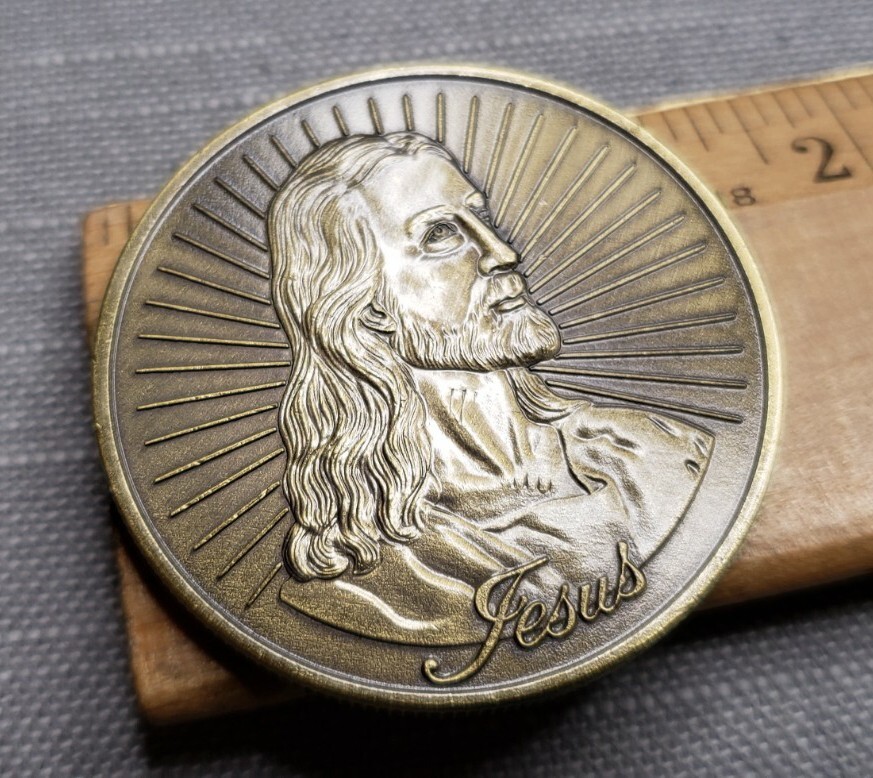 Vintage medal challenge coin Jesus Mount Carmel Alexandria Minnesota Token G98