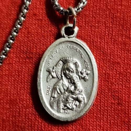 CHRISTIAN CATHOLIC Medal &24 inches chain made in Italy