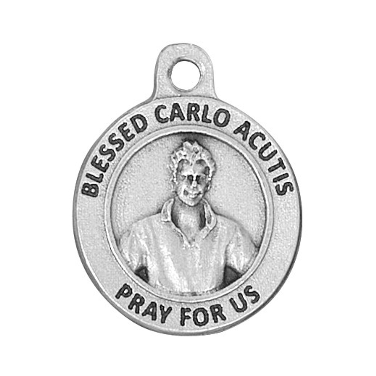 Blessed Carlo Acutis Pewter Pendants 24 Inch Silvertone Chain Christian Jewelry
