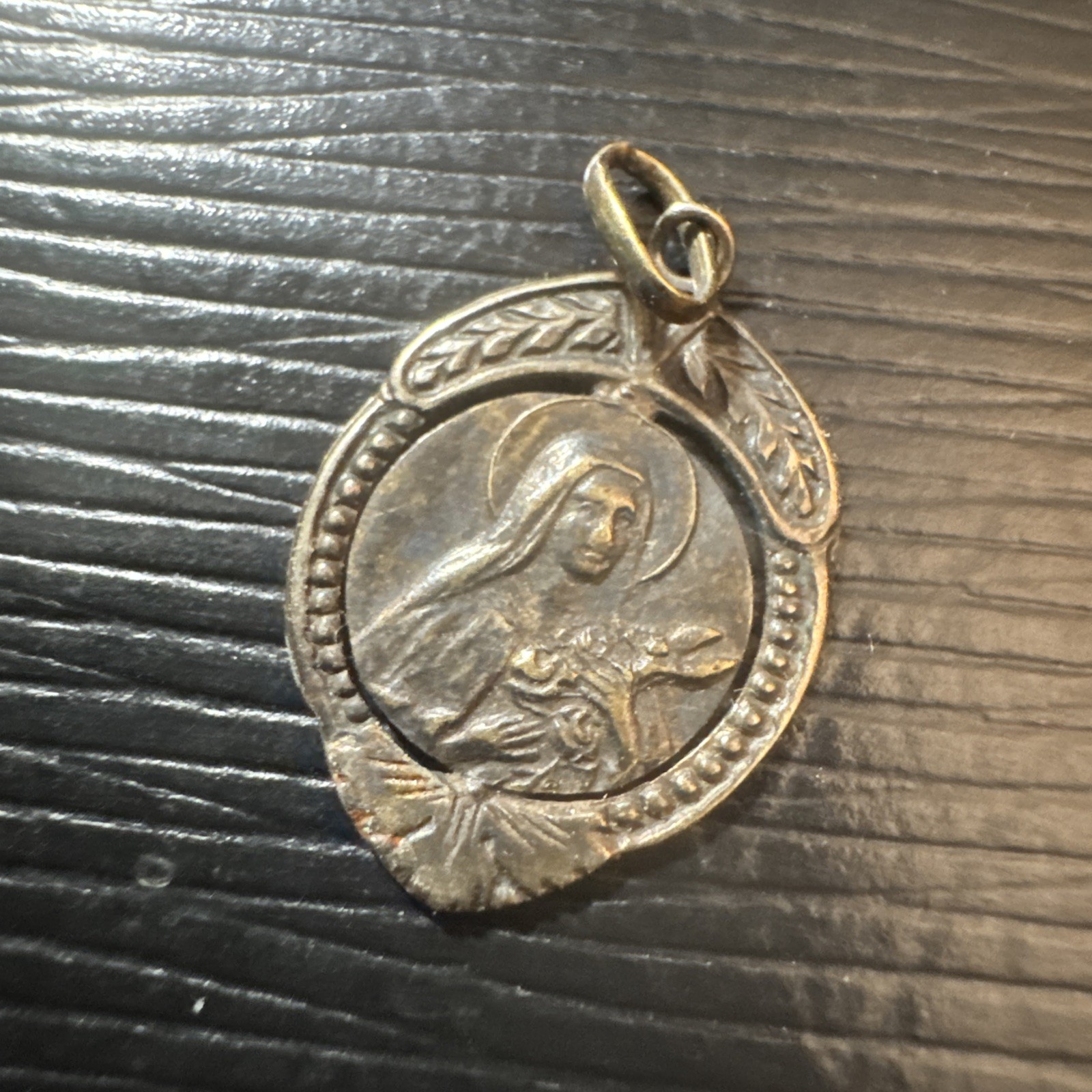 Vintage Saint Therese Of Lisieux Catholic Pendant Medal 1950’s