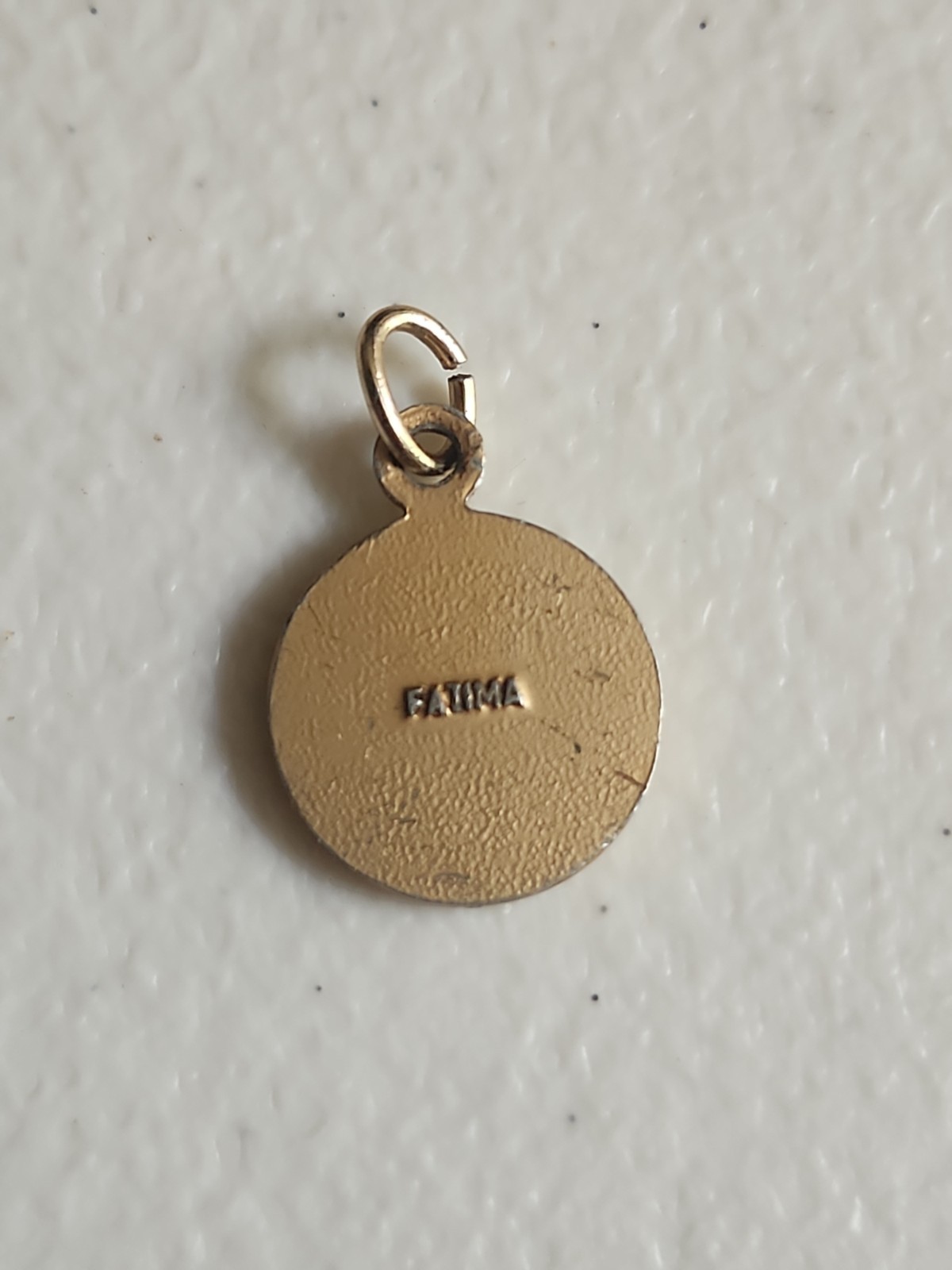 Vtg 1950’s Catholic Relic Pendant Depicting “Our Lady Of Fatima”