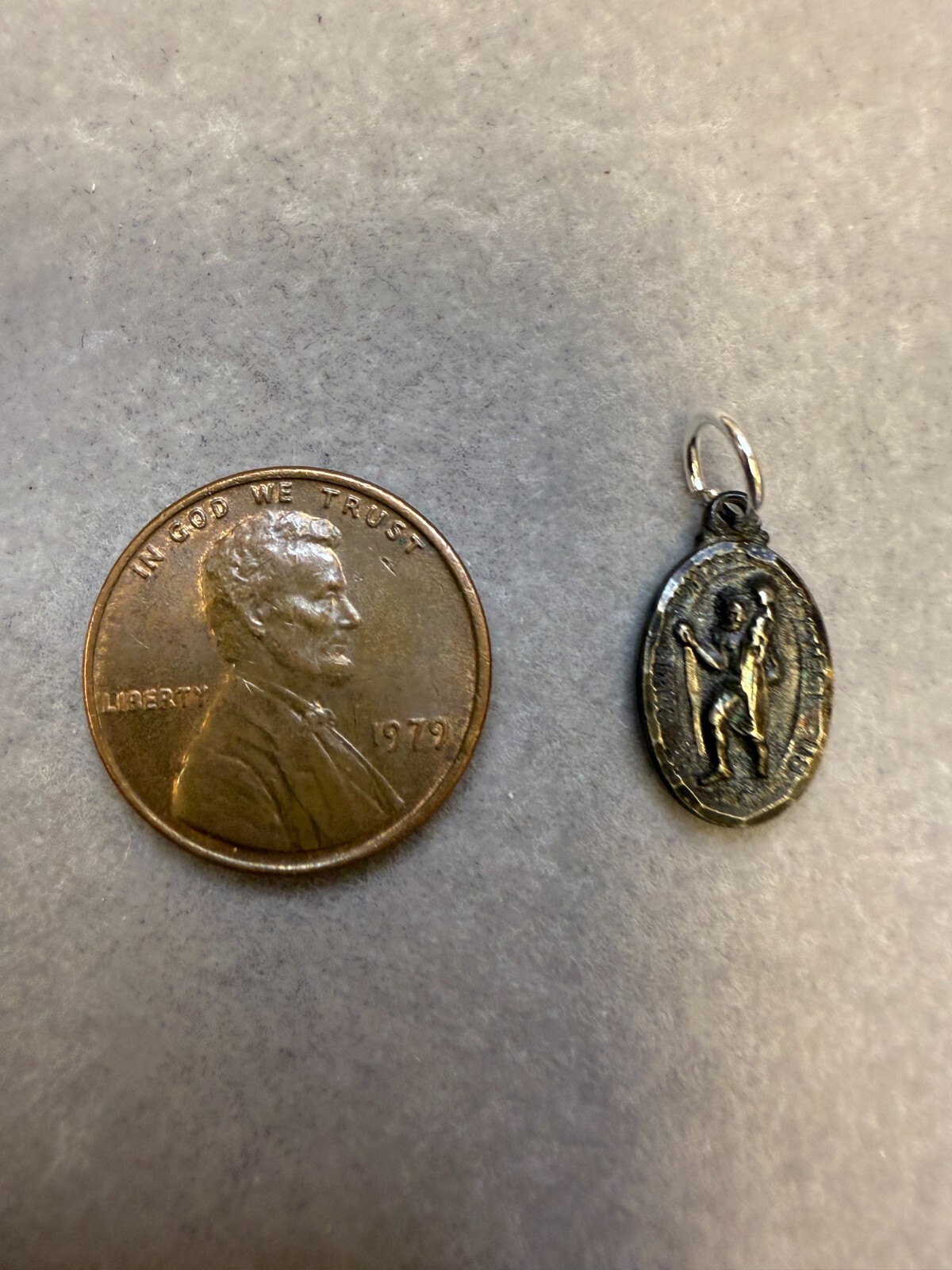 Vintage Saint Christopher Medal I Am A Catholic Classic Retro Charm Pendant 6218