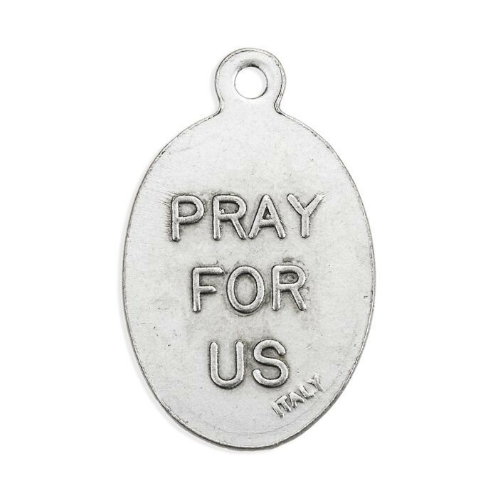 St. Saint Andrew – Pray for Us – Oxidized Italian Silver Tone 1 inch Medal
