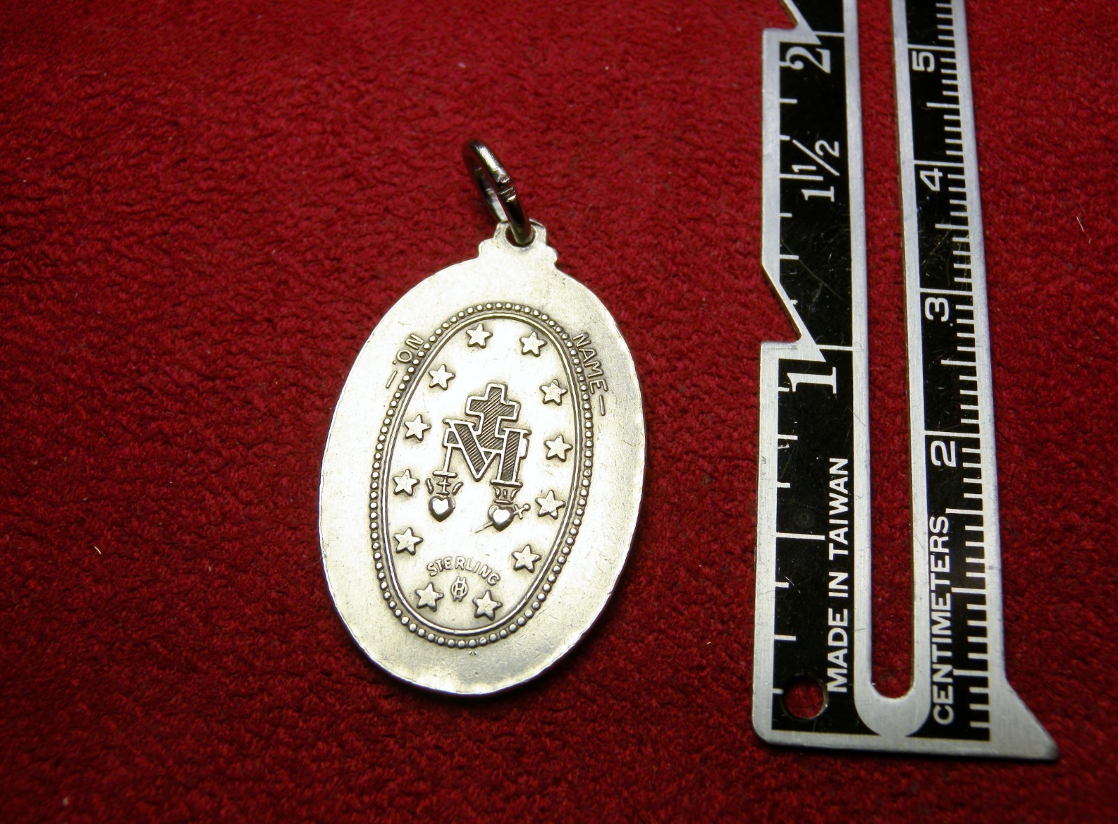 Sterling WWII USN Chaplain Sailors ID Victory Wreath Catholic Miraculous Medal