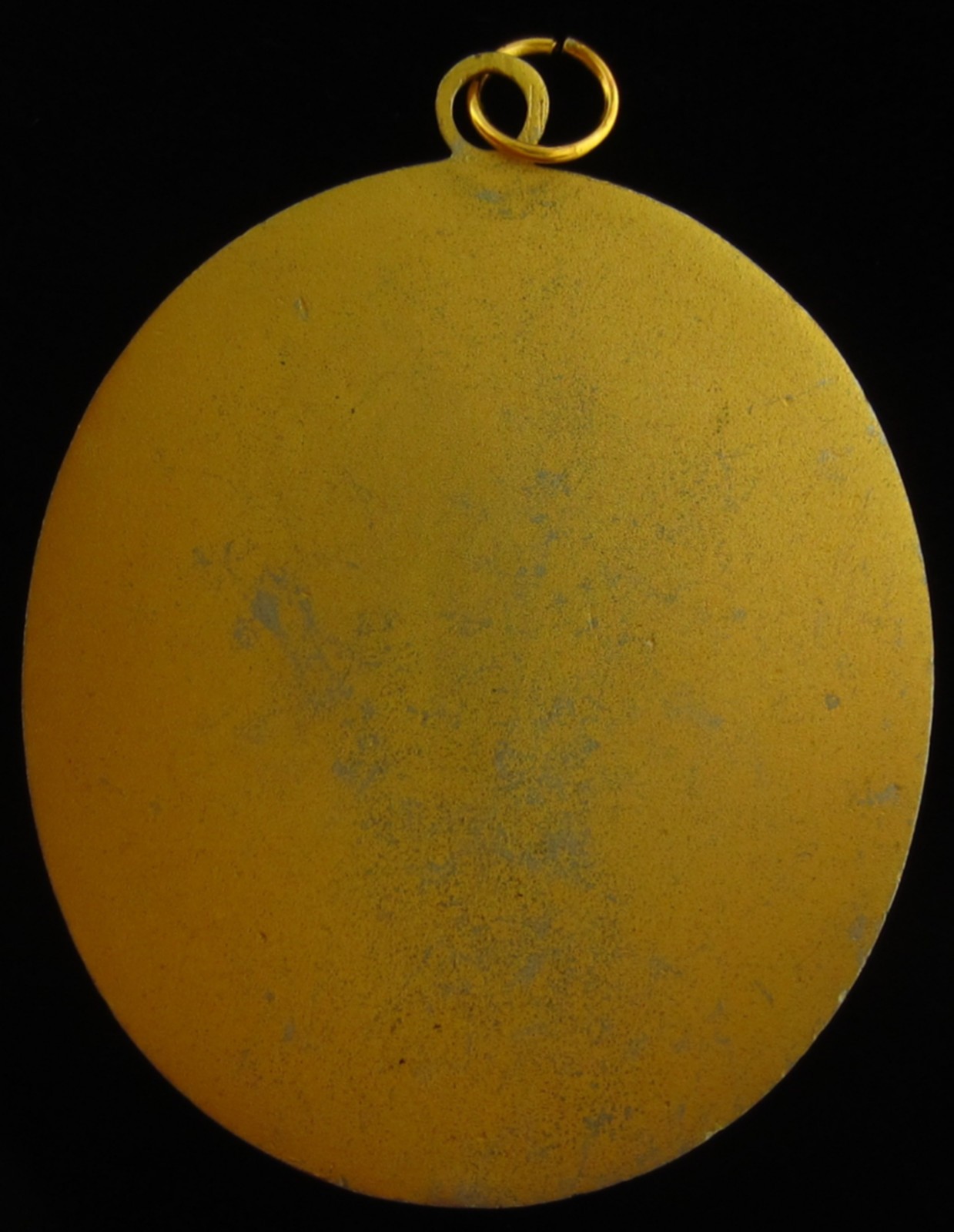 Vintage Saint Medal Gold Tone Red Enamel Religious Holy Catholic XL Large