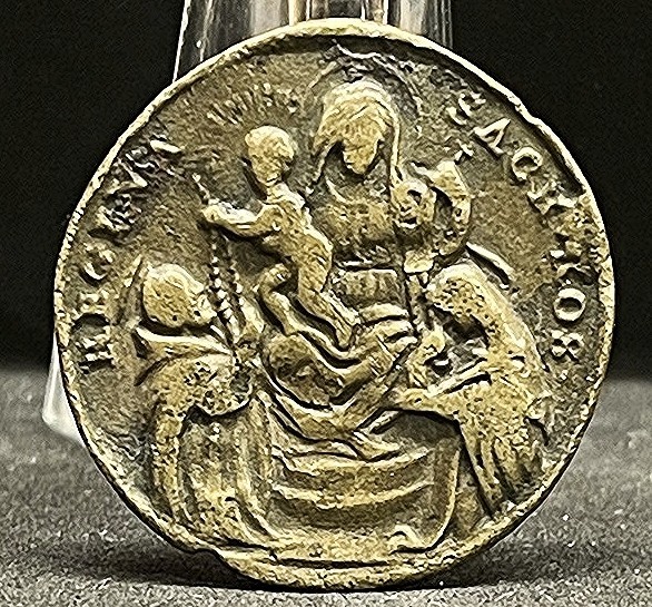 Italy Rome 1570´ ancient Regina Sacros Saint Pius V bronze amazing piece scarce