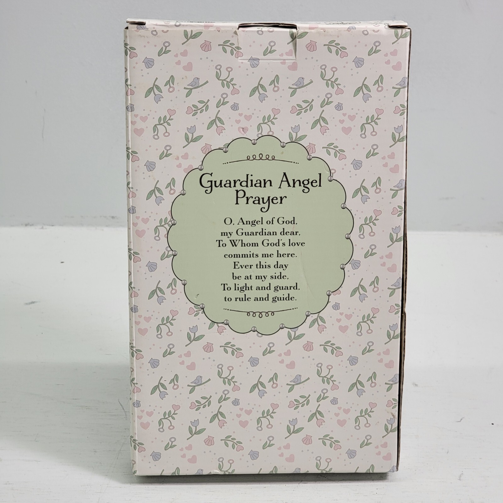 Baptism Guardian Angel Crib Medal Avalon Gallery Resin Keepsake Gift Baby Pink